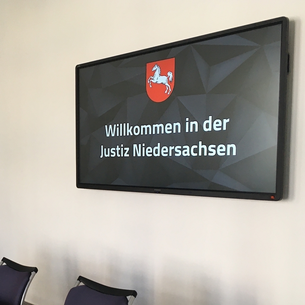 Bildschirm Justiz Niedersachsen